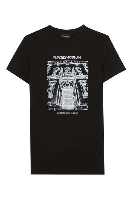 Oversized Via Borgonuovo Print T-Shirt